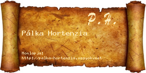 Pálka Hortenzia névjegykártya