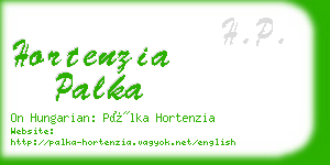 hortenzia palka business card
